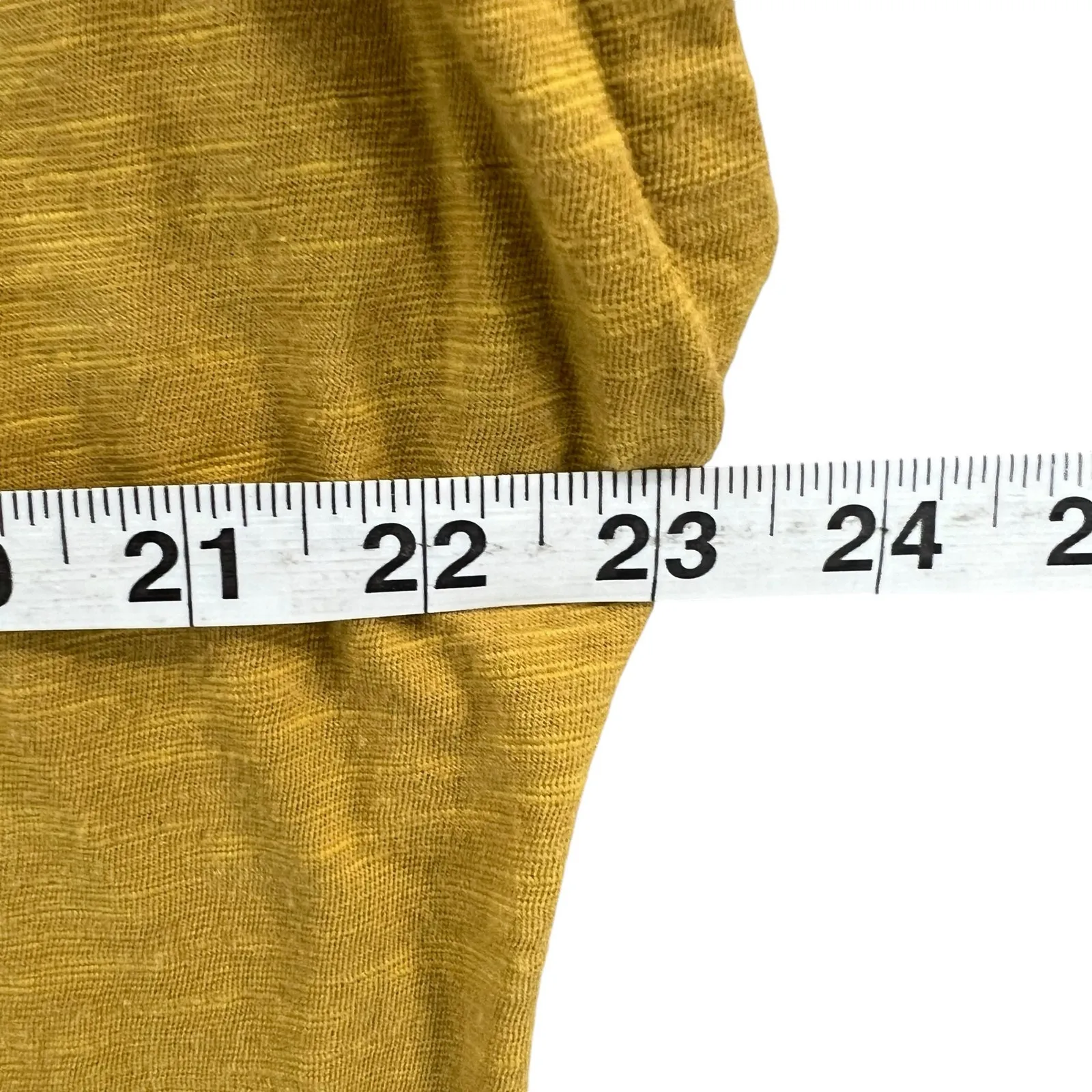 Prana Top Womens XS Mustard Yellow Ocupas Popover Pintuck Organic Athleisure - Image 6