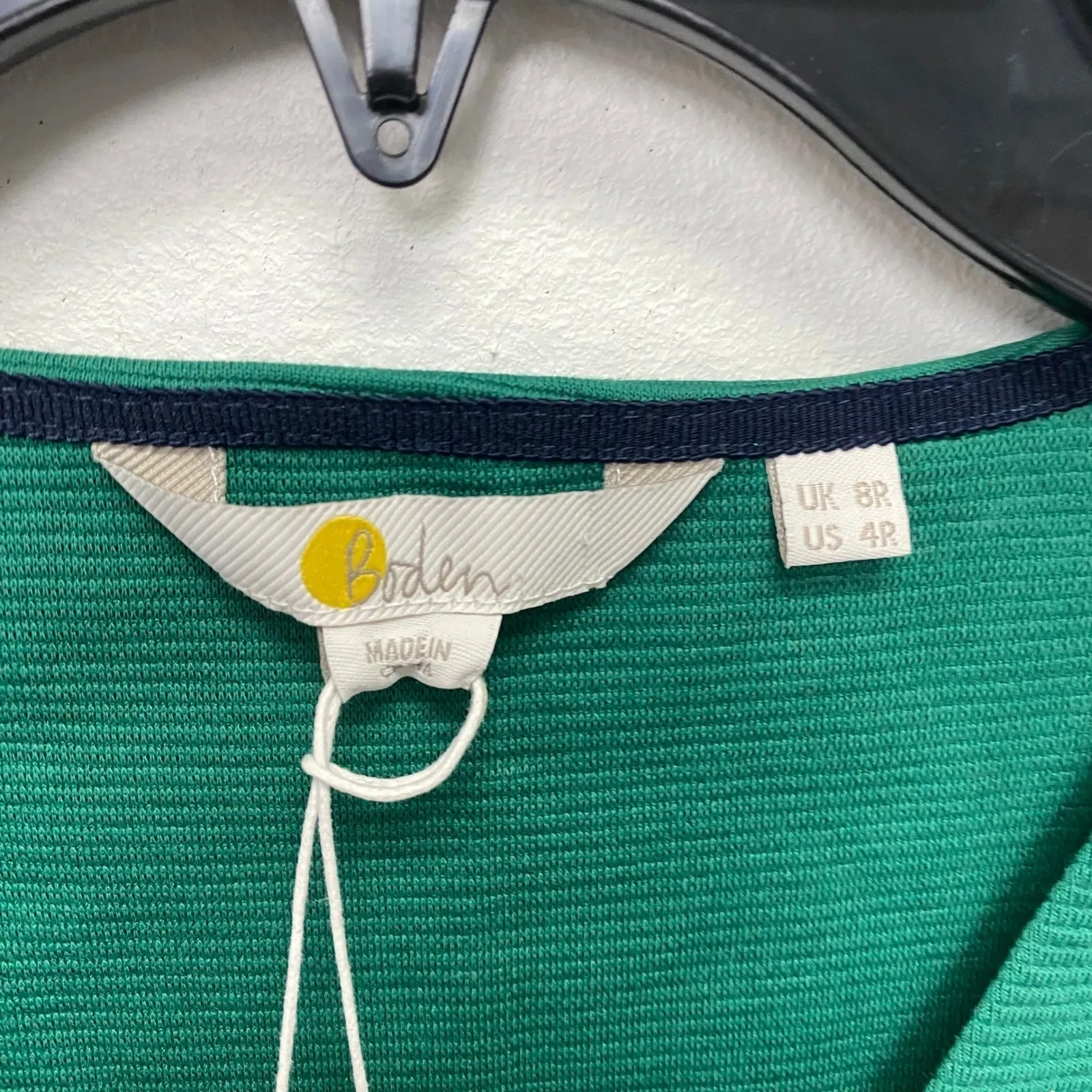 Boden Women's US 4 Green Ribbed Knit Dress Career Party Cocktail 3/4 Sleeve Work - Image 4