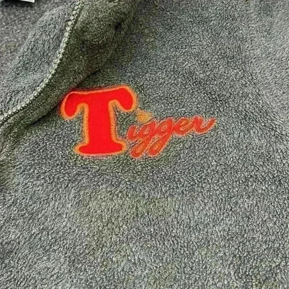 Vintage Disney Dark Grey Tigger Quarter Zip Size M - Image 7