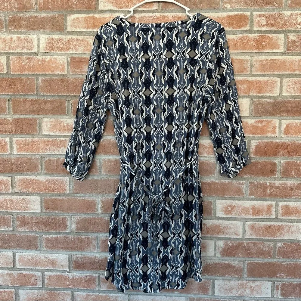 Ariat Dyna Belted Shirt Dress Southwest Print Geometric Women’s Small Blue - Image 7