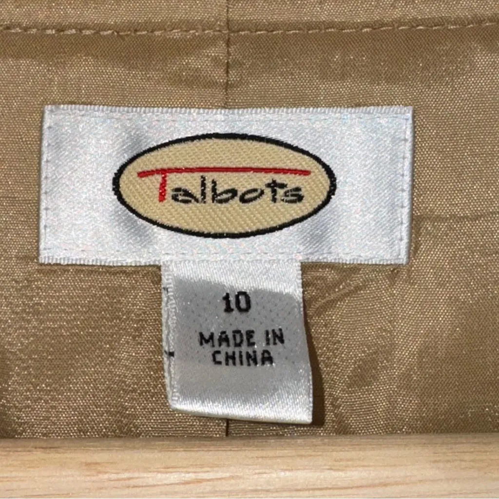 Beautiful Silk &Cotton Blend Formal Brown Blazer, black tie, Talbots size 10 - Image 5