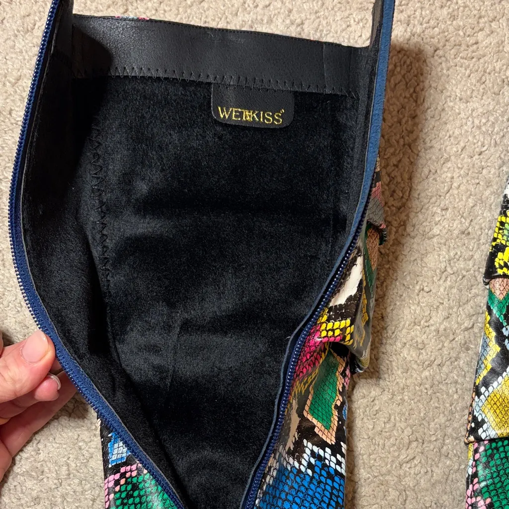 Wet Kiss Colorful Snakeskin Pattern Knee - Image 6