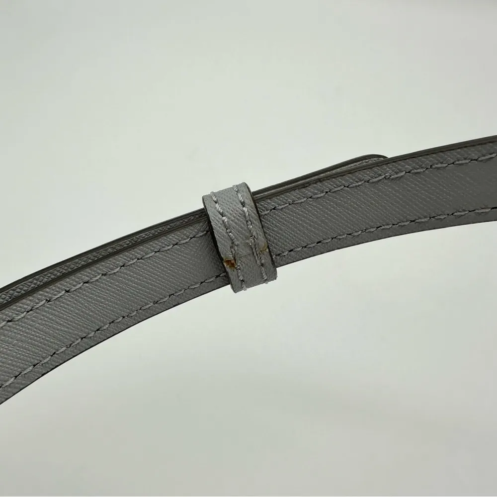 Henri Bendel West 57th Small Crossbody Tote Light Pale Blue Leather Hand Strap - Image 13