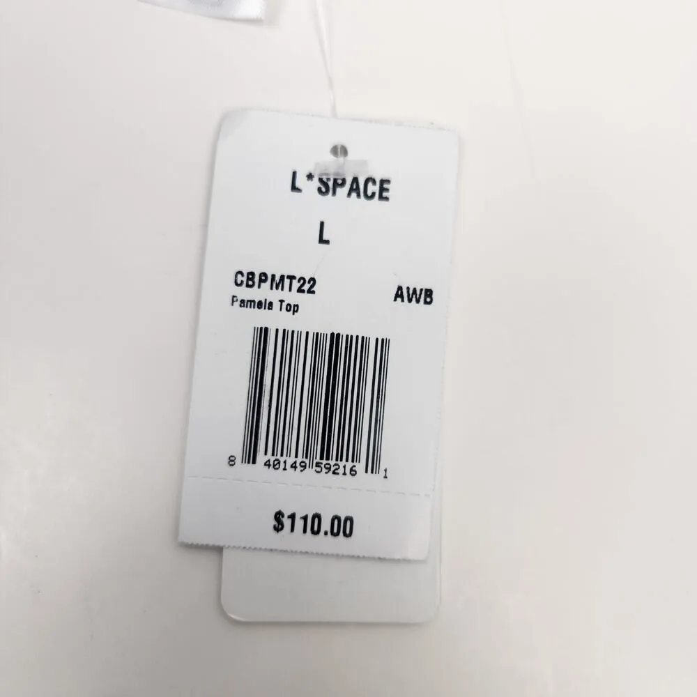 L*Space Pamela Bikini Top Racerback in Blue Size Large NWT - Image 5