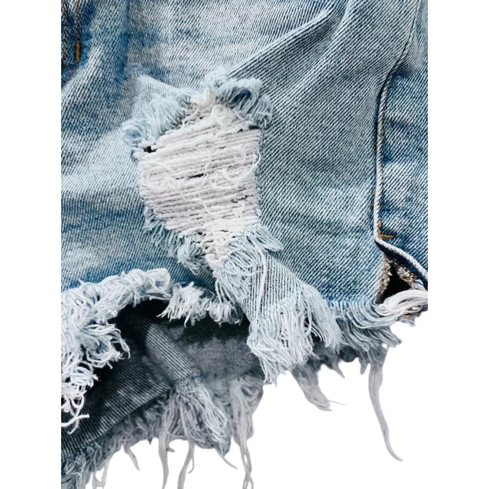 Cello Distressed Cut Off Denim Blue Jean Shorts Size Small Casual Western Cotton - Image 2