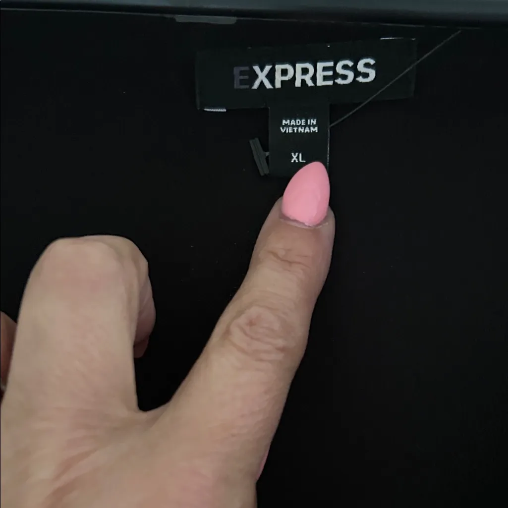 Express Asymmetrical Black Dress - Image 2