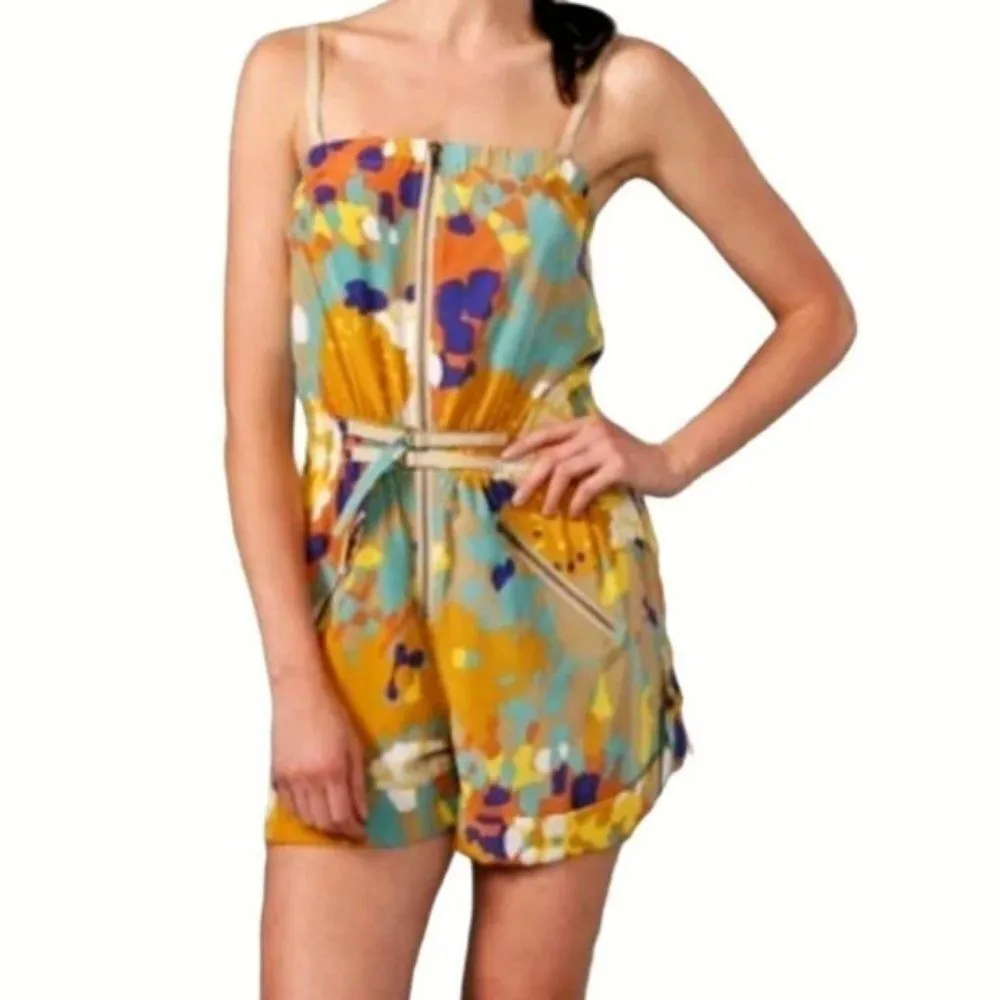 Diane Von Furstenberg silk floral romper 2 - Image 4