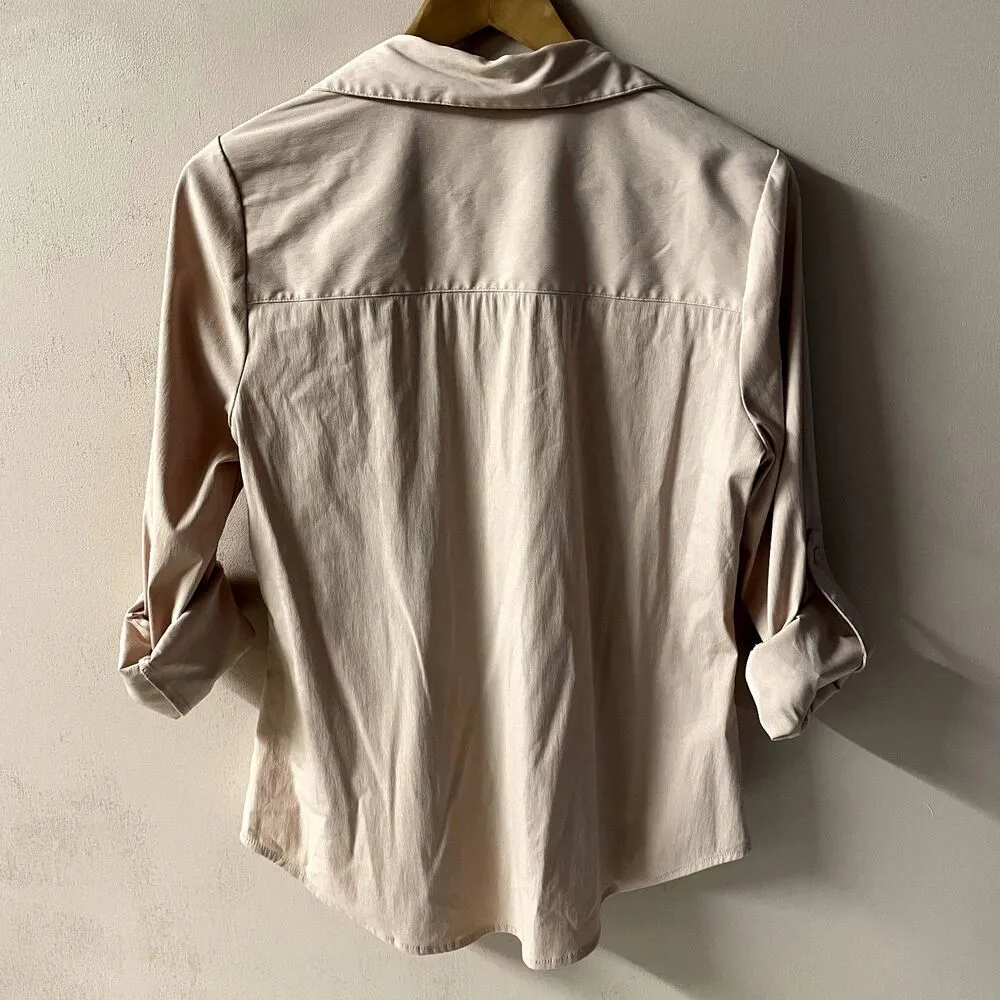 Elle Light Pink Button-Down Shirt Size M GUC - Image 3