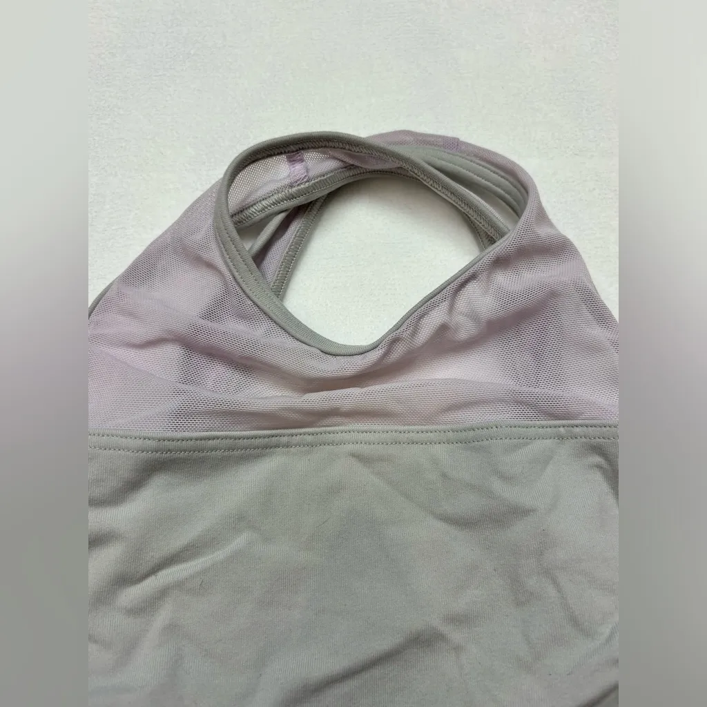 Aerie Woman’s Purple And Grey Crisscross Straps Sports Bra Size Small - Image 2