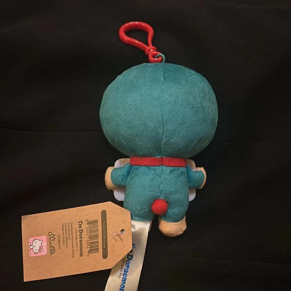 Sanrio Doraemon Plush 4" w/ Strap License I Love Hawaii Hawaii Only Bag Charm - Image 3