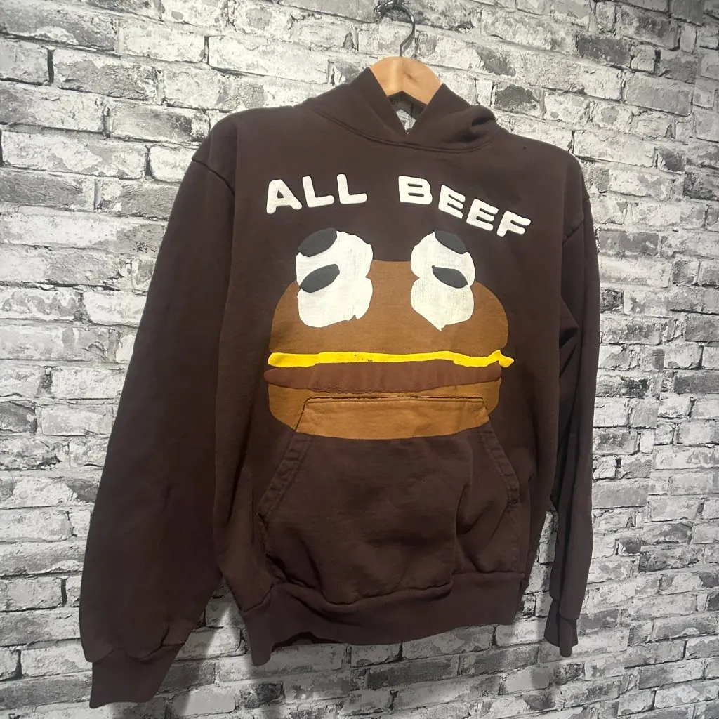 EUC McDonalds Brown " All Beef Hamburger" Women's Sweatshirt Size S - Image 2