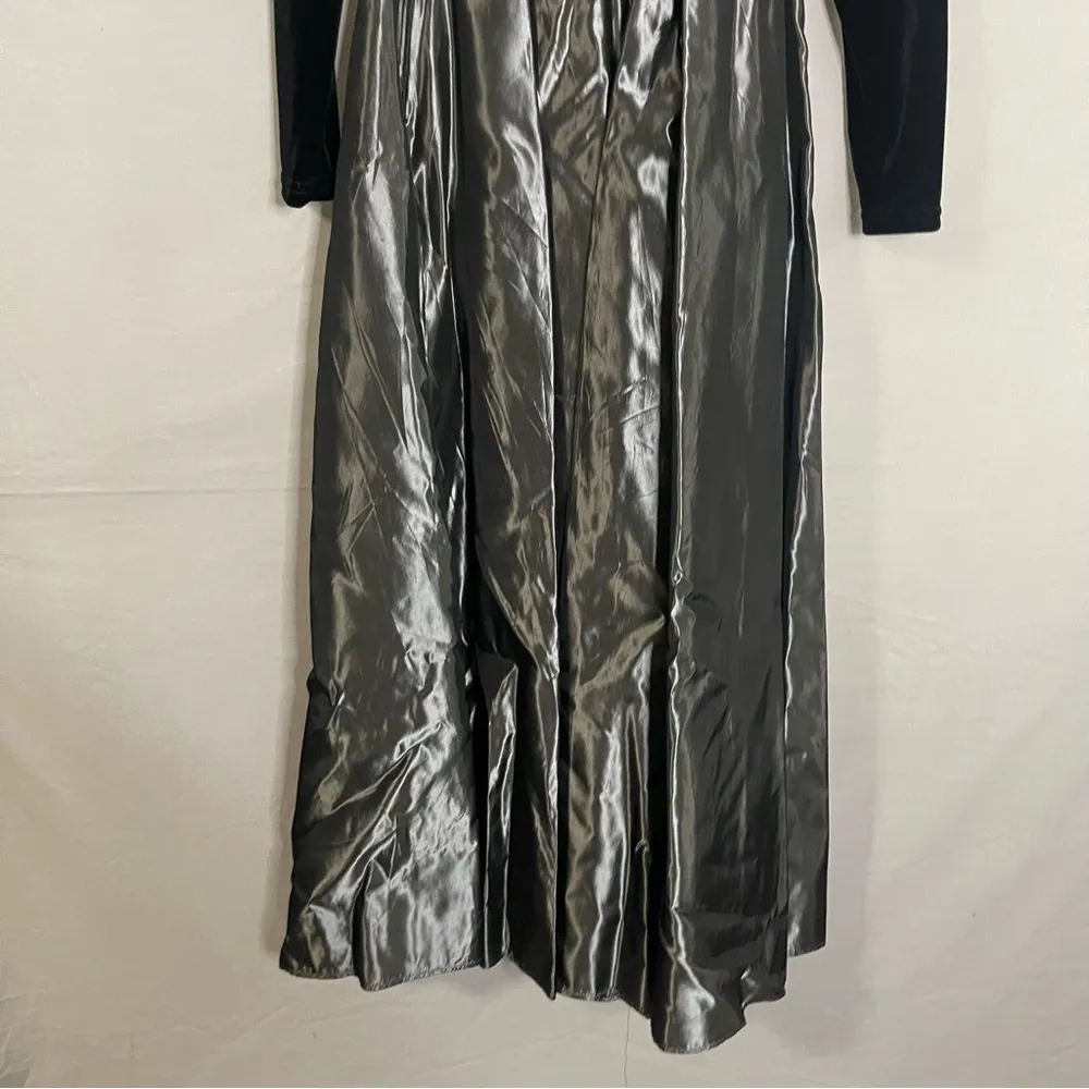 Vintage Jessica McClintock Gunner Sax  Millennium Y2K Gunmetal Gray Gown Size 3 - Image 9