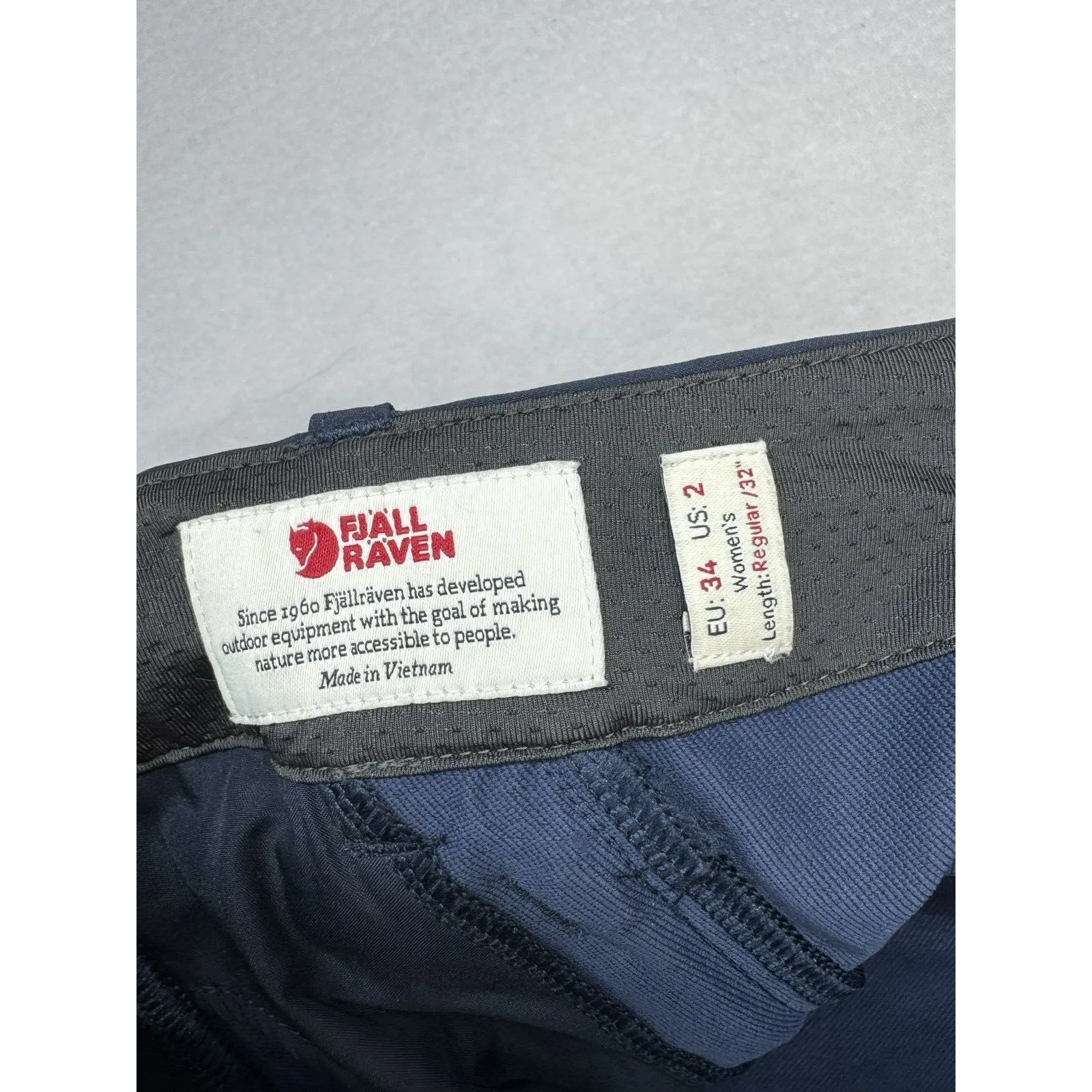 Fjallraven Women's Abisko Trail Stretch Trousers Dark Navy Size 2 NWT $175 MSRP - Image 7