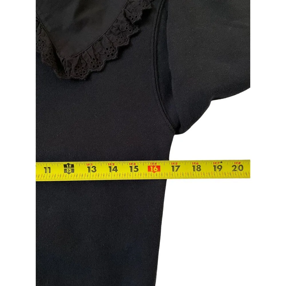 Hippie Rose Black Fleece Sweater Size S NWT (38-3) - Image 6