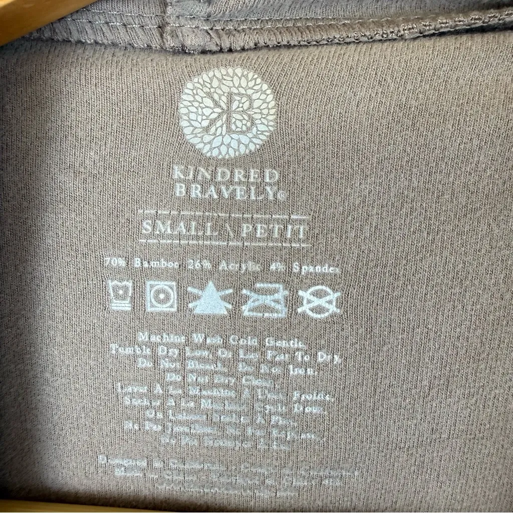 Kindred Bravely Brushed Bamboo Maternity & Nursing Hoodie Size Small Tan - Image 6