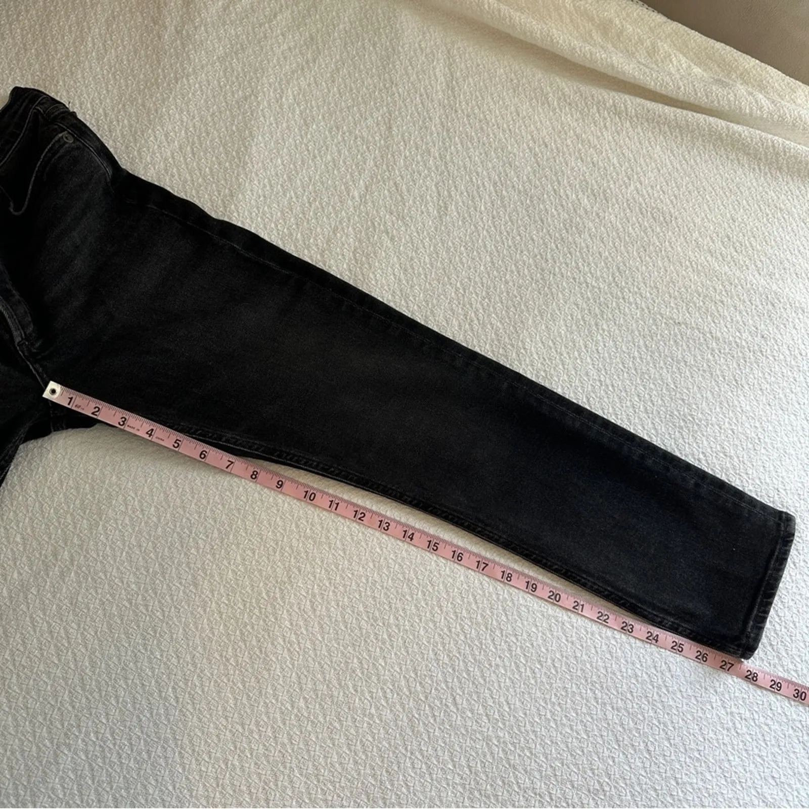 AGOLDE Riley Long Straight Jeans Black Panoramic 27 - Image 9