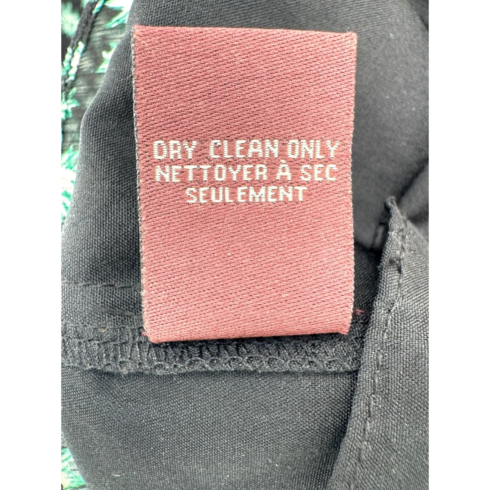 Ranna Gill Anthropologie Floral Mirror Sequin Ruffle Sleeve Mini‎ Dress M Green Size M - Image 9