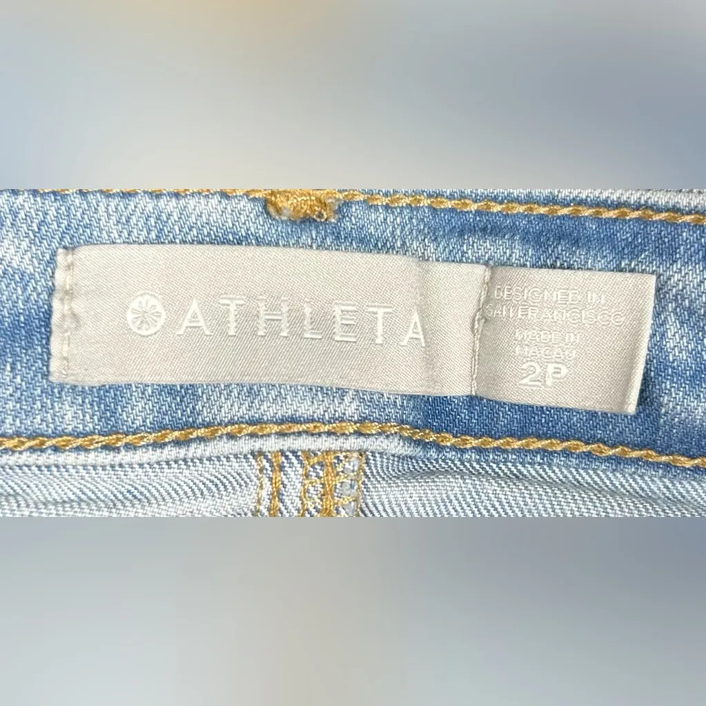 Athleta Women’s Size 2P Sculptek High Rise Straight Ankle Light Wash Jeans - Image 2
