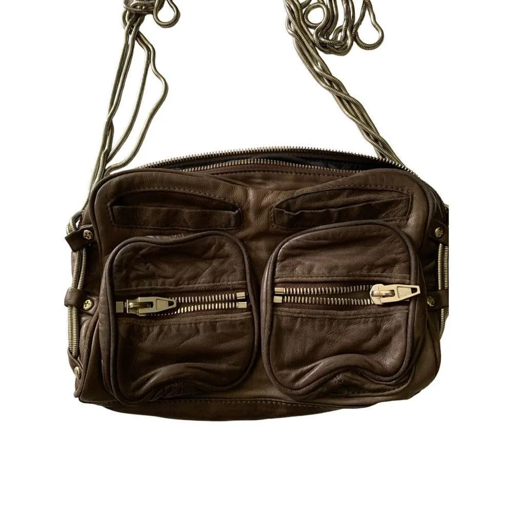 Alexander Wang Brenda crossbody chain shoulder bag brown leather bag - Image 2