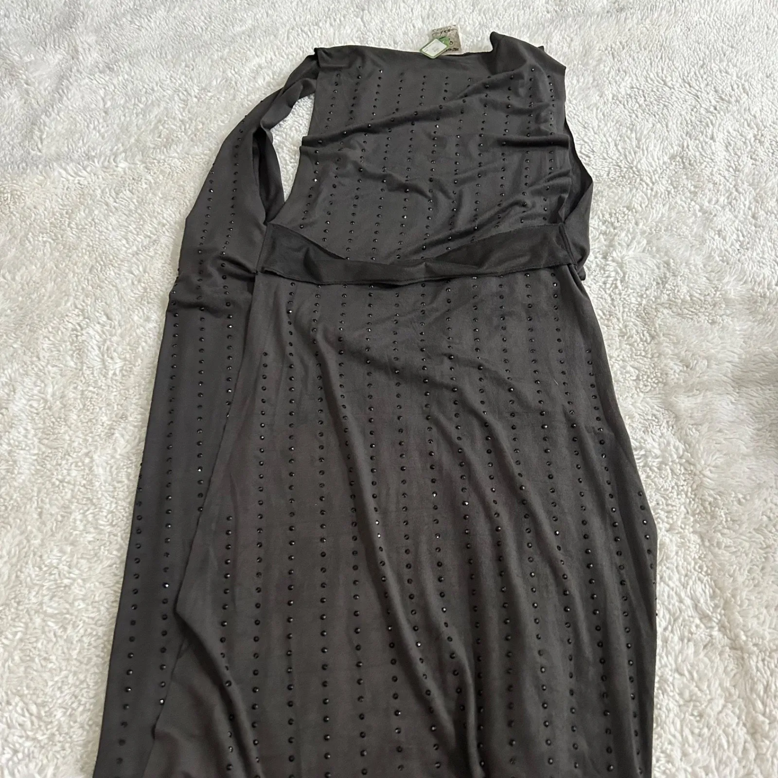 NWT Vocal USA Womens Black Microsuede Duster Vest Boho Hippie Gothic Sz Small - Image 2