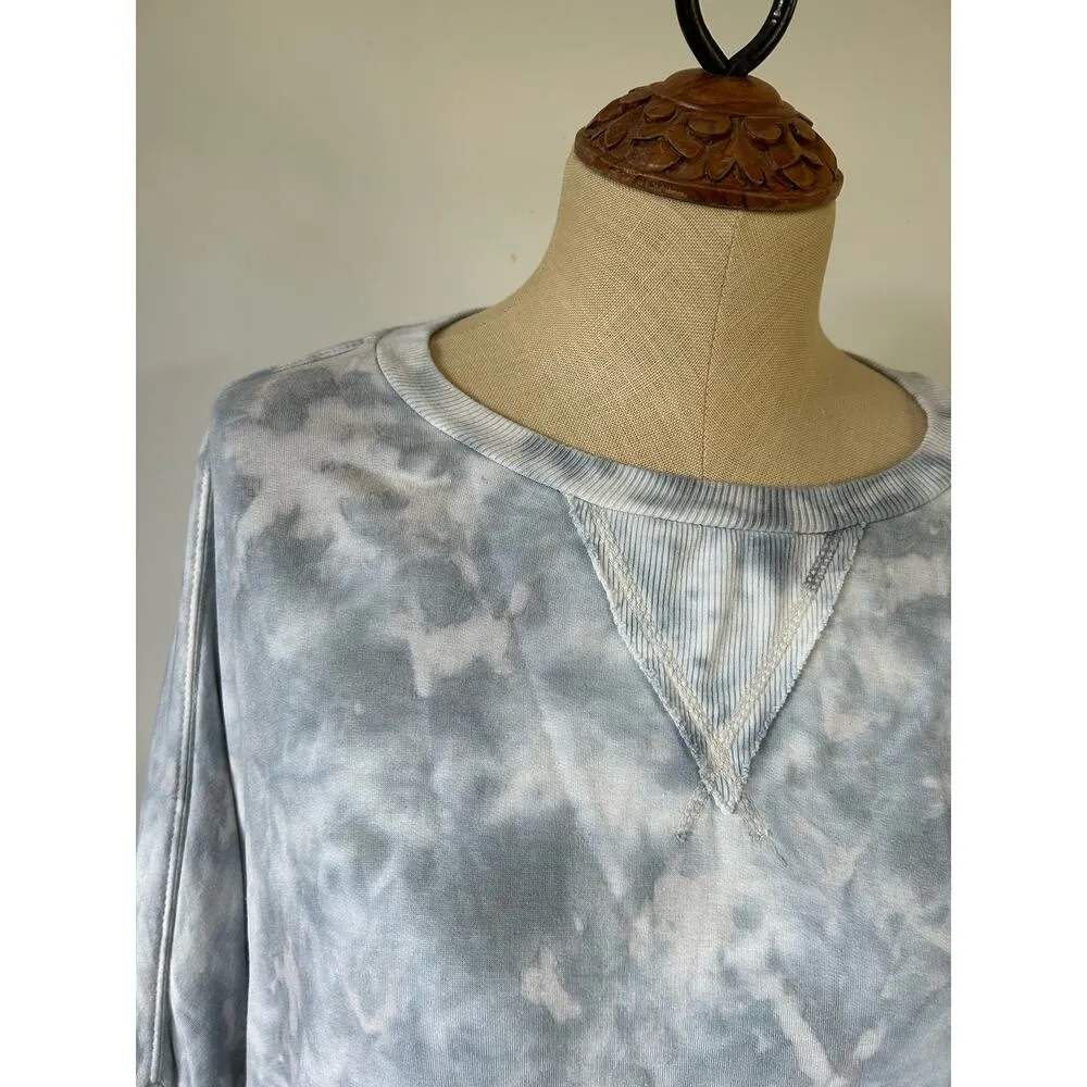 Young Fabulous & Broke womens sweatshirt size L grey tie dye oversized soft - Image 3