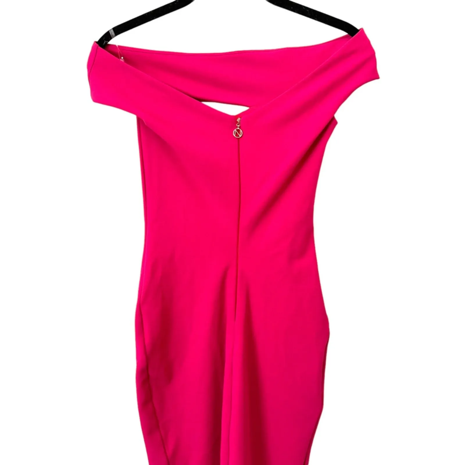 NOOKIE Tyler Scuba Midi Dress in Hot‎ Pink NWT Sz XS - Image 3