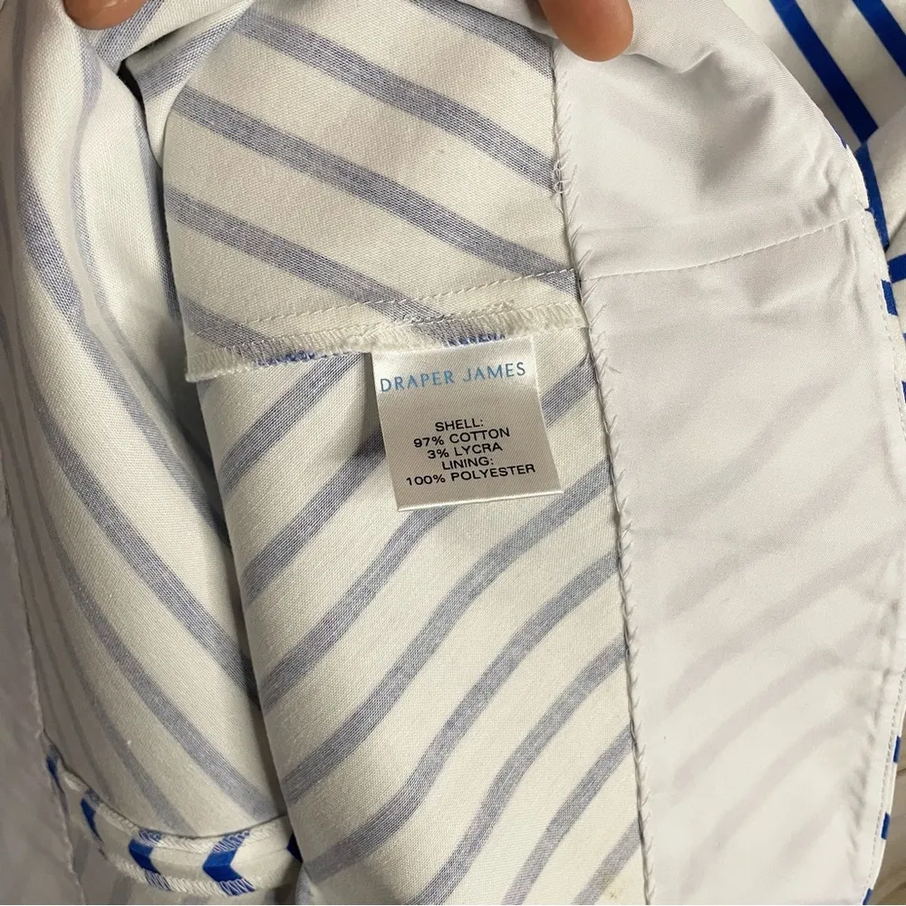 sailor striped v-neck sleeveless A-line dress women Size 12 - Image 9