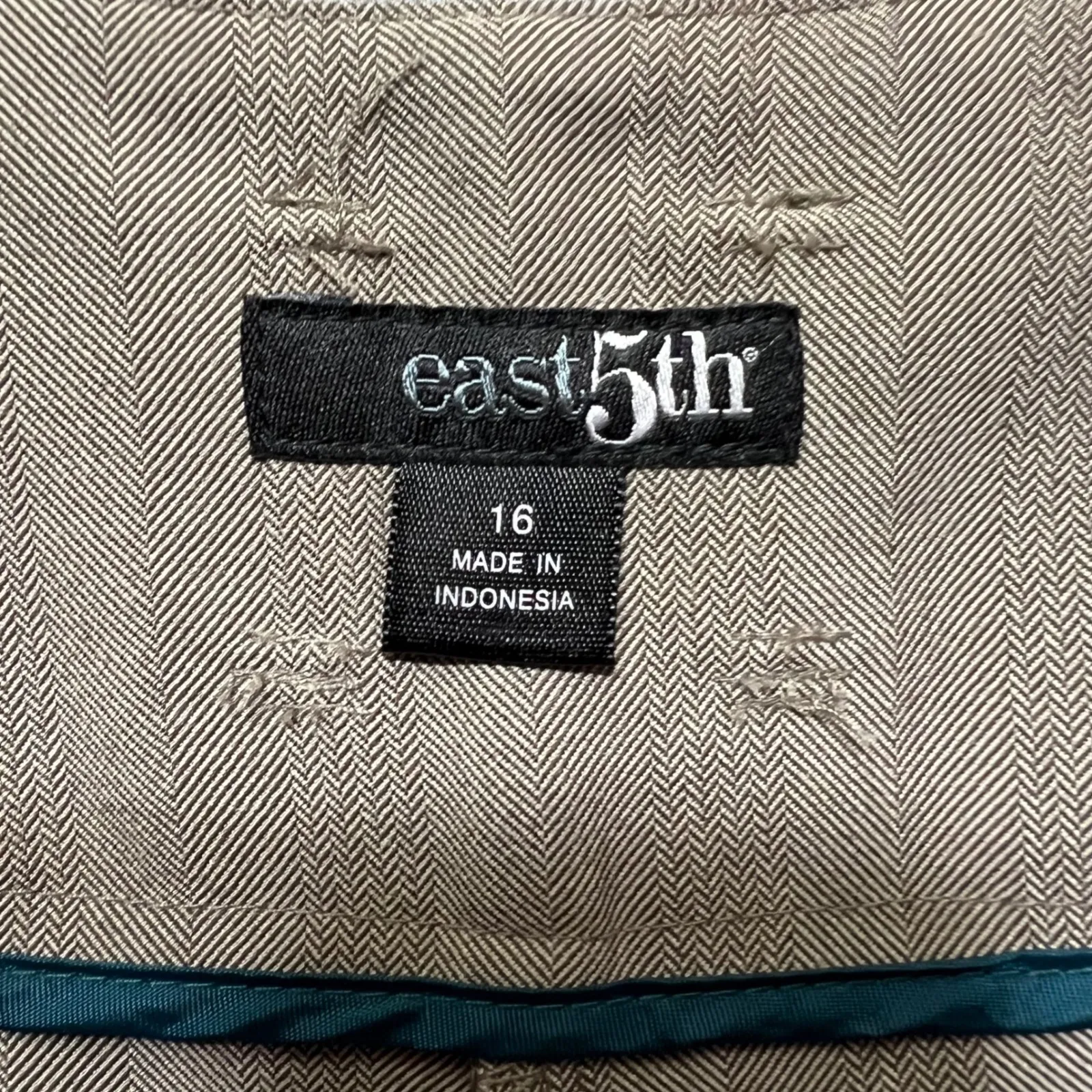 East 5th Wide Leg Herringbone Career Dress Pants Size 16 Business‎ Trousers - Image 7