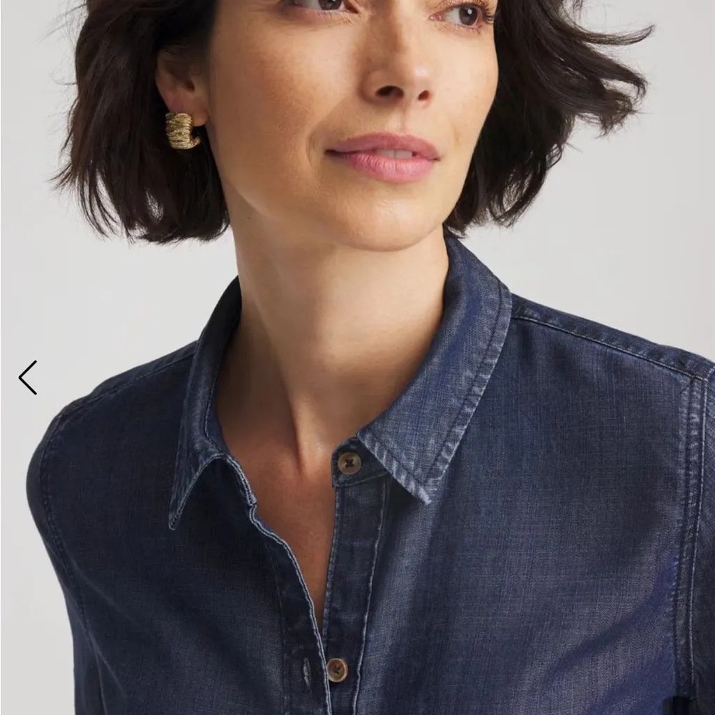 Chico’s Classic Fit Tencel Denim Button-Up Shirt - Image 6