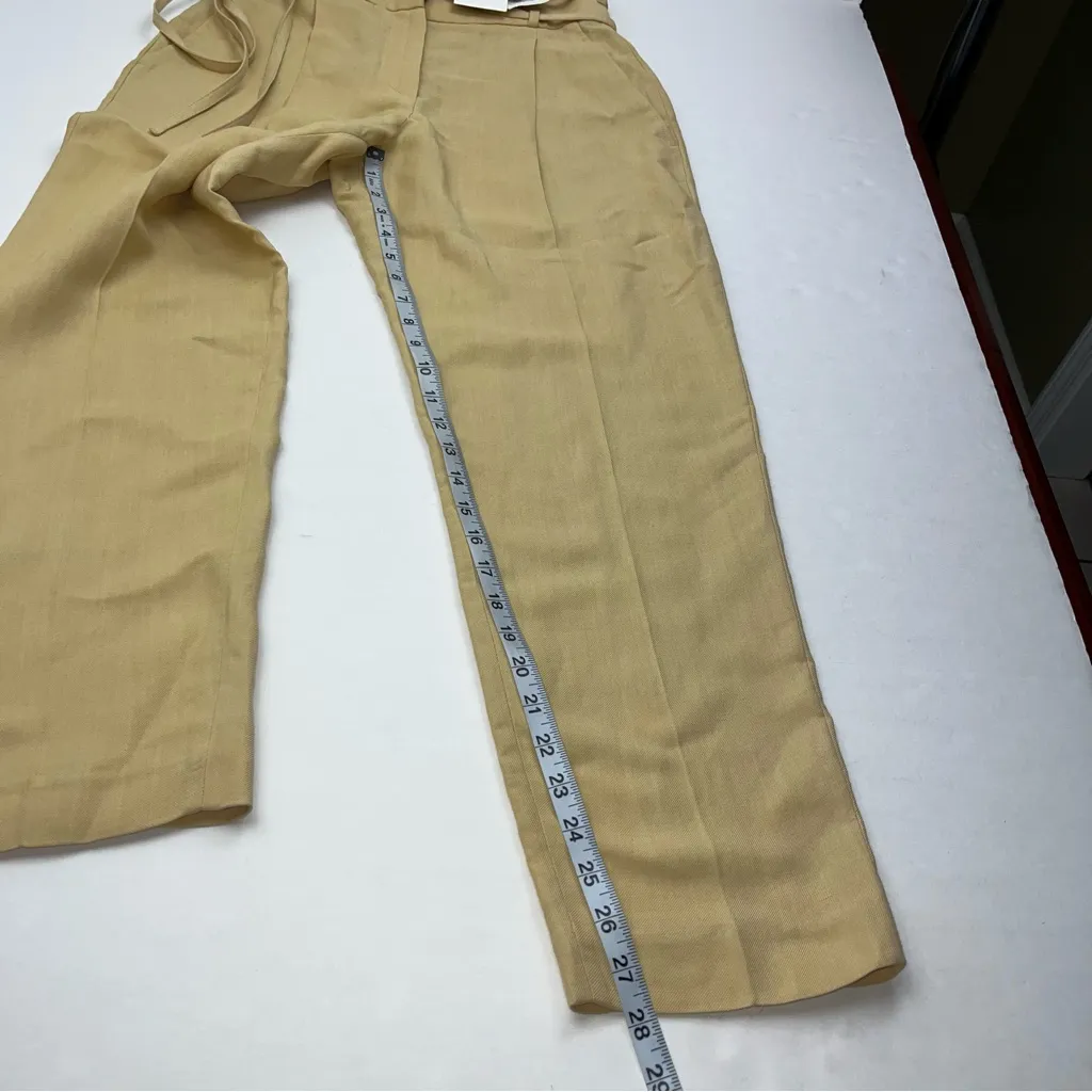 Brunello Cucinelli Beige Viscose Linen Blend Pant High Waist Womens Size 4 NEW‎ - Image 10
