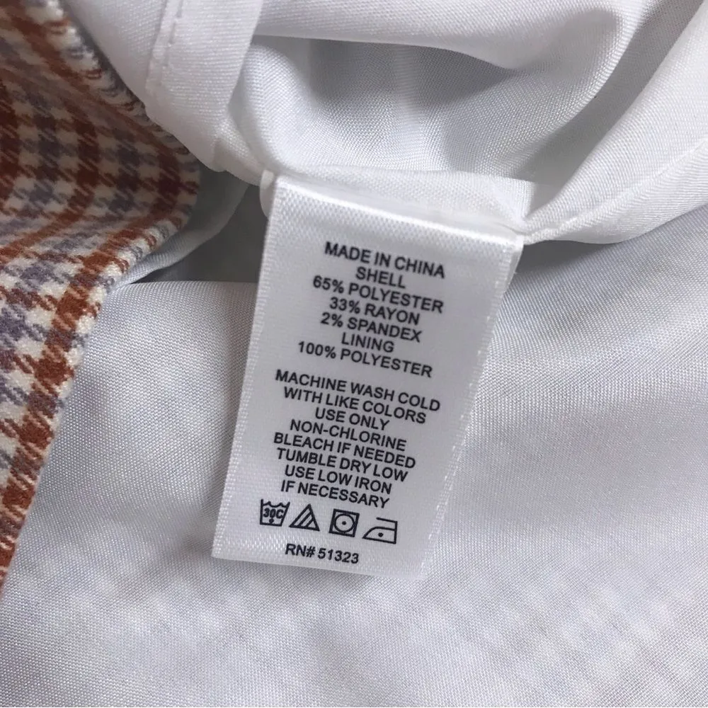 1. STATE Tan Plaid Mini Skirt Thigh Slit Preppy Clueless 60s 90s Y2K Size 12 New - Image 10