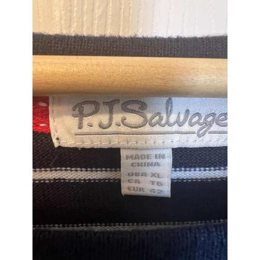 PJ Salvage Snowflake Kisses Long Sleeve Top XL Midnight Blue Cozy Festive NWT - Image 5