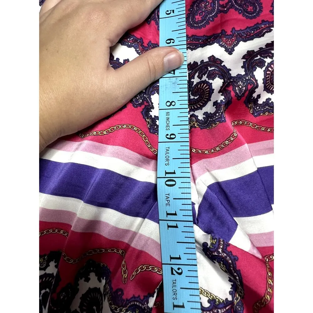 New York & Company Pink Purple Italian Designer Inspired Palazzo Pants Sz L Size L - Image 11