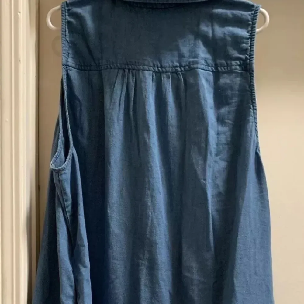 Anthropologie Blue Lightweight Denim Flounce Dress Plus Size 3X New NWT RARE HTF - Image 12