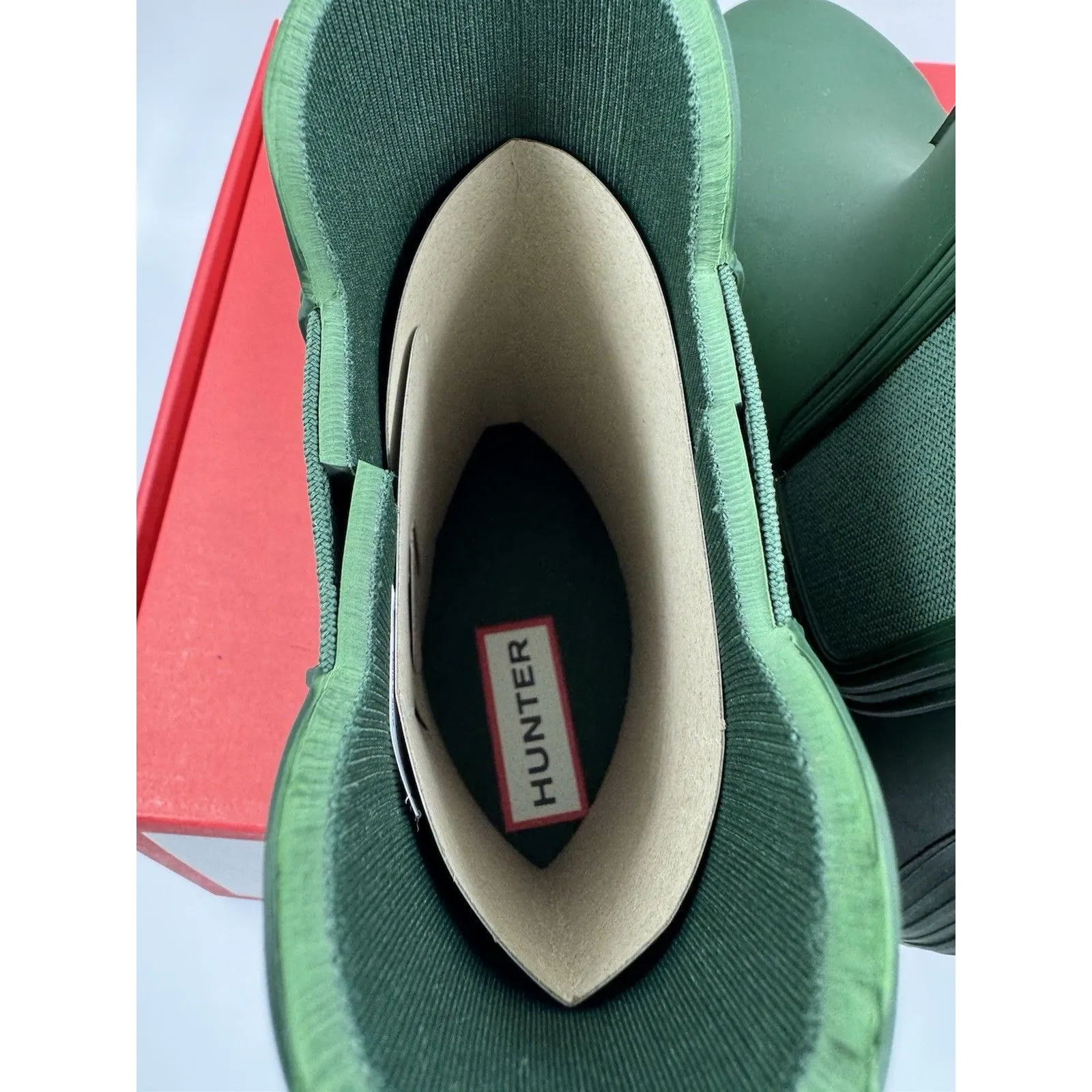 Hunter Original Chelsea Women's Waterproof Ankle Rain Boots, Green Size 8 NEW - Image 11