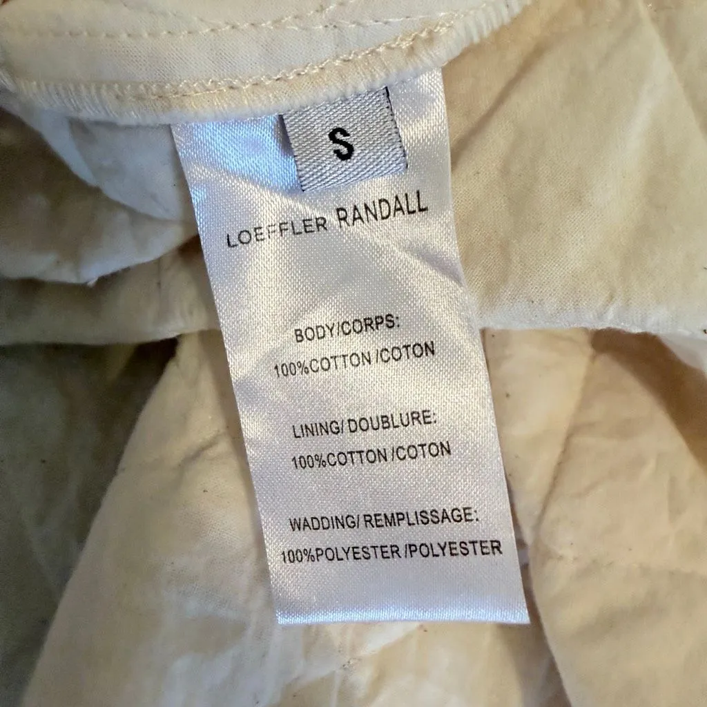 Loeffler Randall Leigh Natural Quilted Skirt In Cream Size Small - Image 7