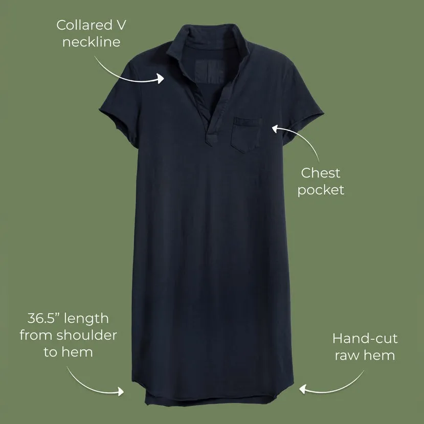Frank & Eileen Lauren Polo Dress size Large British Royal Navy Heritage Jersey L Black - Image 3