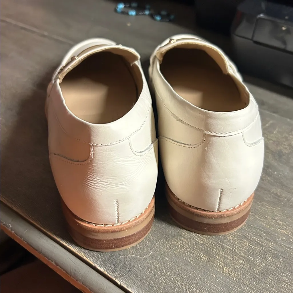 ANTONIO MELANI Raegan Horse Bit Loafers in Sweet Cream Leather Womens 10 - Image 4