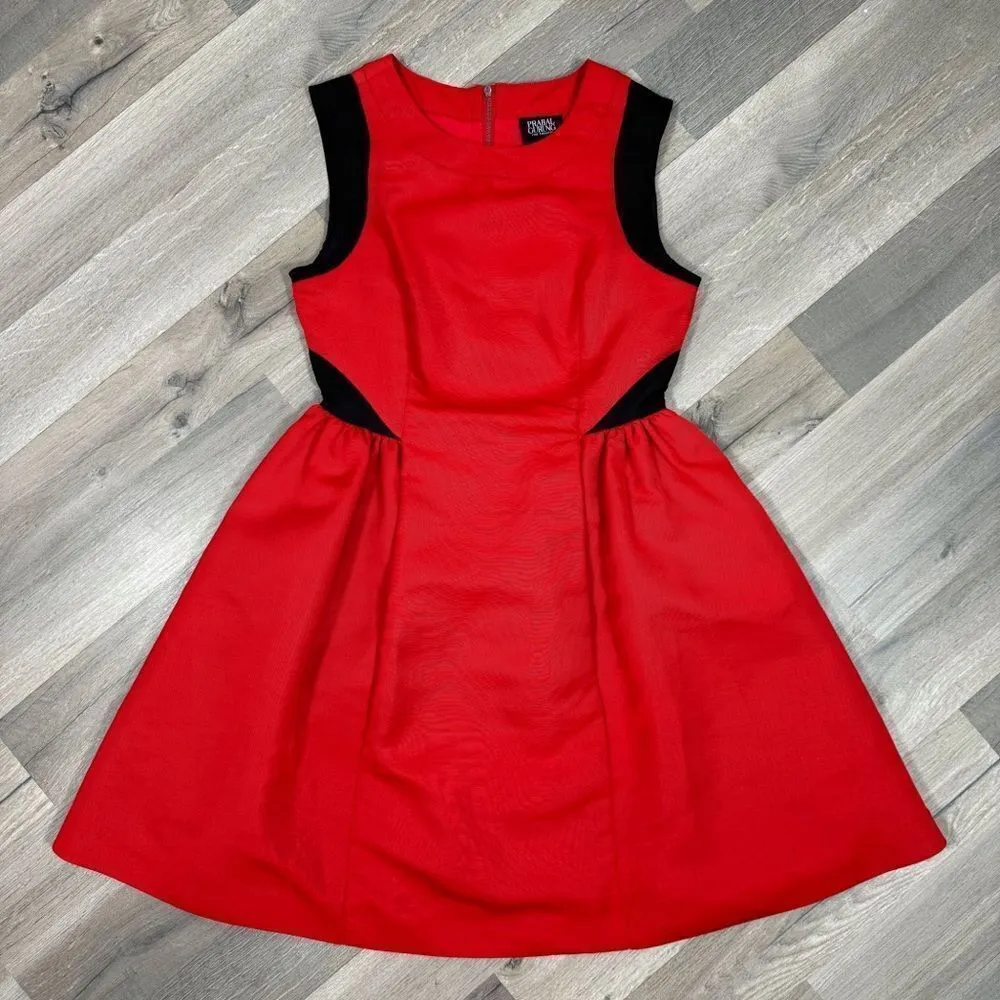 Prabal Gurung Target Colorblock Fit And Flare Sleeveless Party Mini Dress‎ Red 2 - Image 14