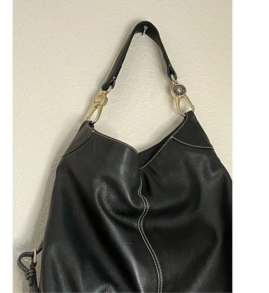 Dooney & Bourke Black Pebble Grain Leather Libby Hobo/Shoulder Bag - Image 2