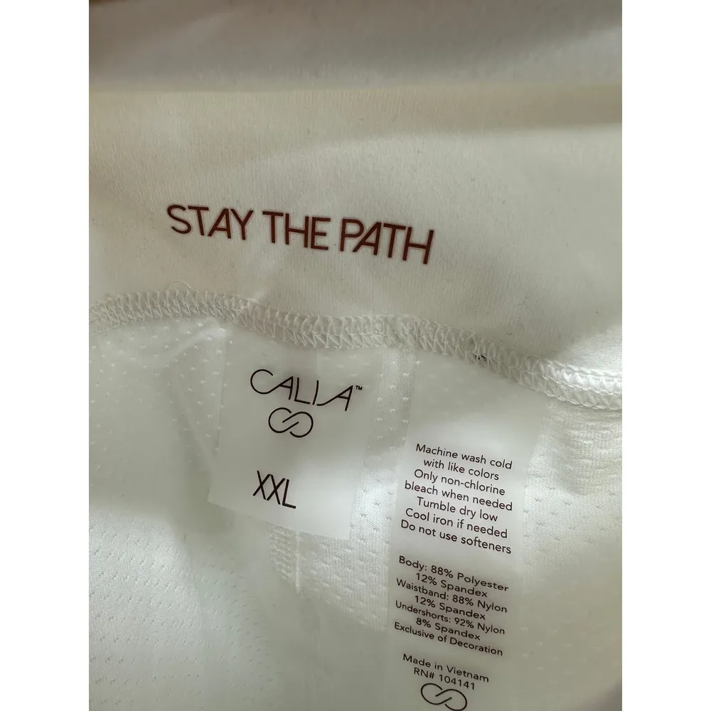 Calia Skirt Women XXL White Tulip Hem Built In Shorts Mini Skort Mid Rise - Image 5