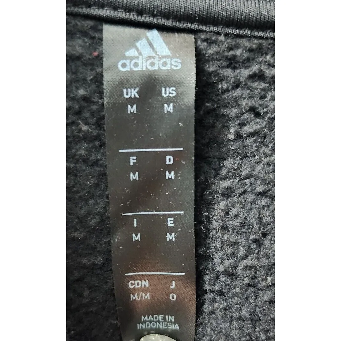 Adidas Hoodie‎ Pullover Sweatshirt Big Logo Activewear Black Medium - Image 3