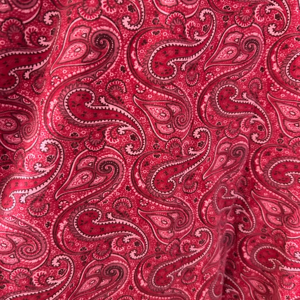 Lands End Paisley Turtleneck Top Red Pink Size 1X 16W / 18W - Image 8