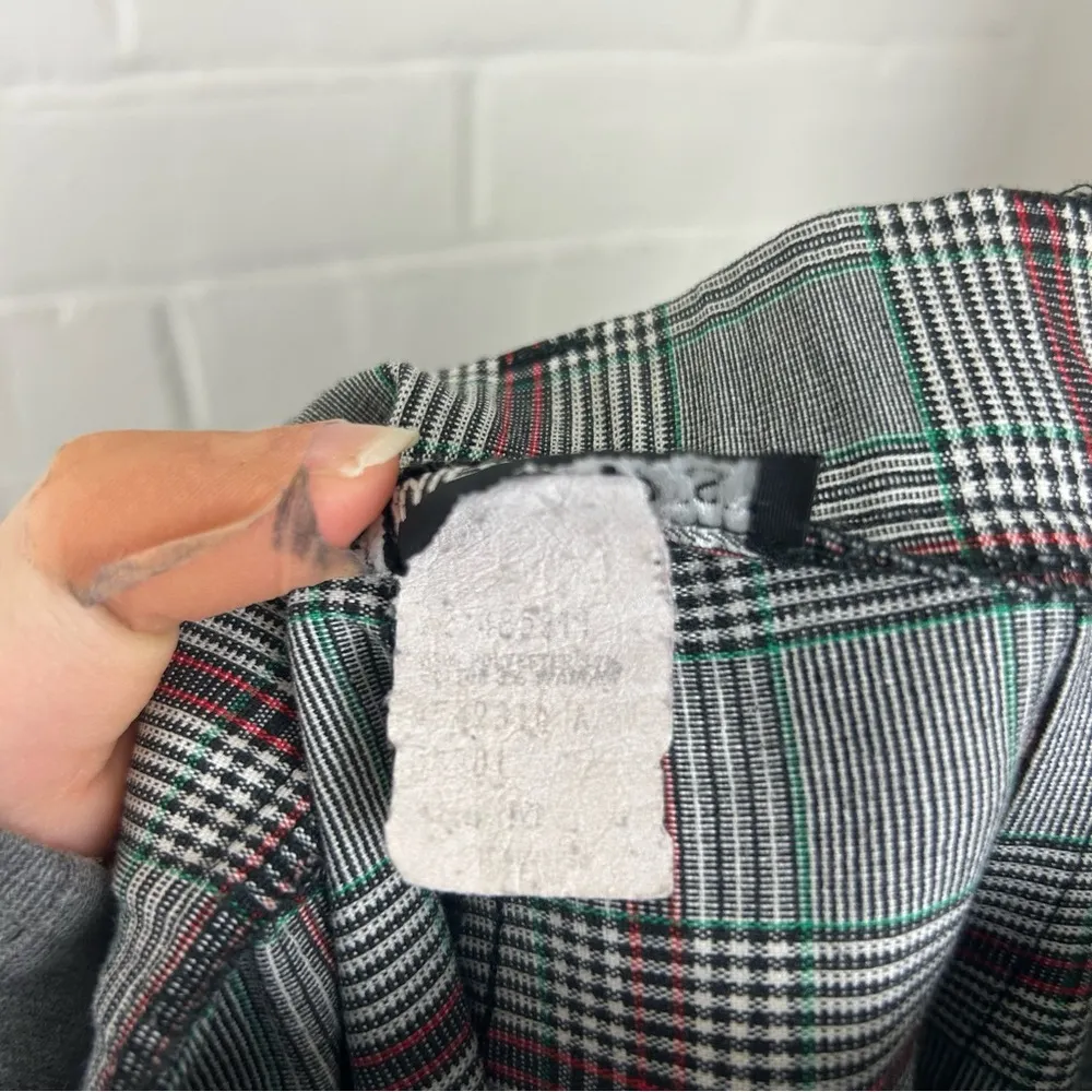 Counterparts Vintage Holiday Plaid Pleated Stirrup Leg Pants Size M - Image 2