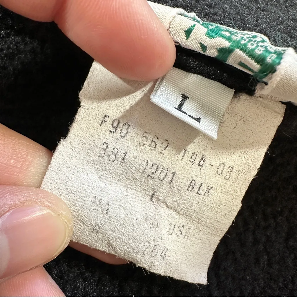 REI Women’s Vintage Made in USA Fleece Jacket 1/2 Zip Pullover Retro Size L Black Size L - Image 8