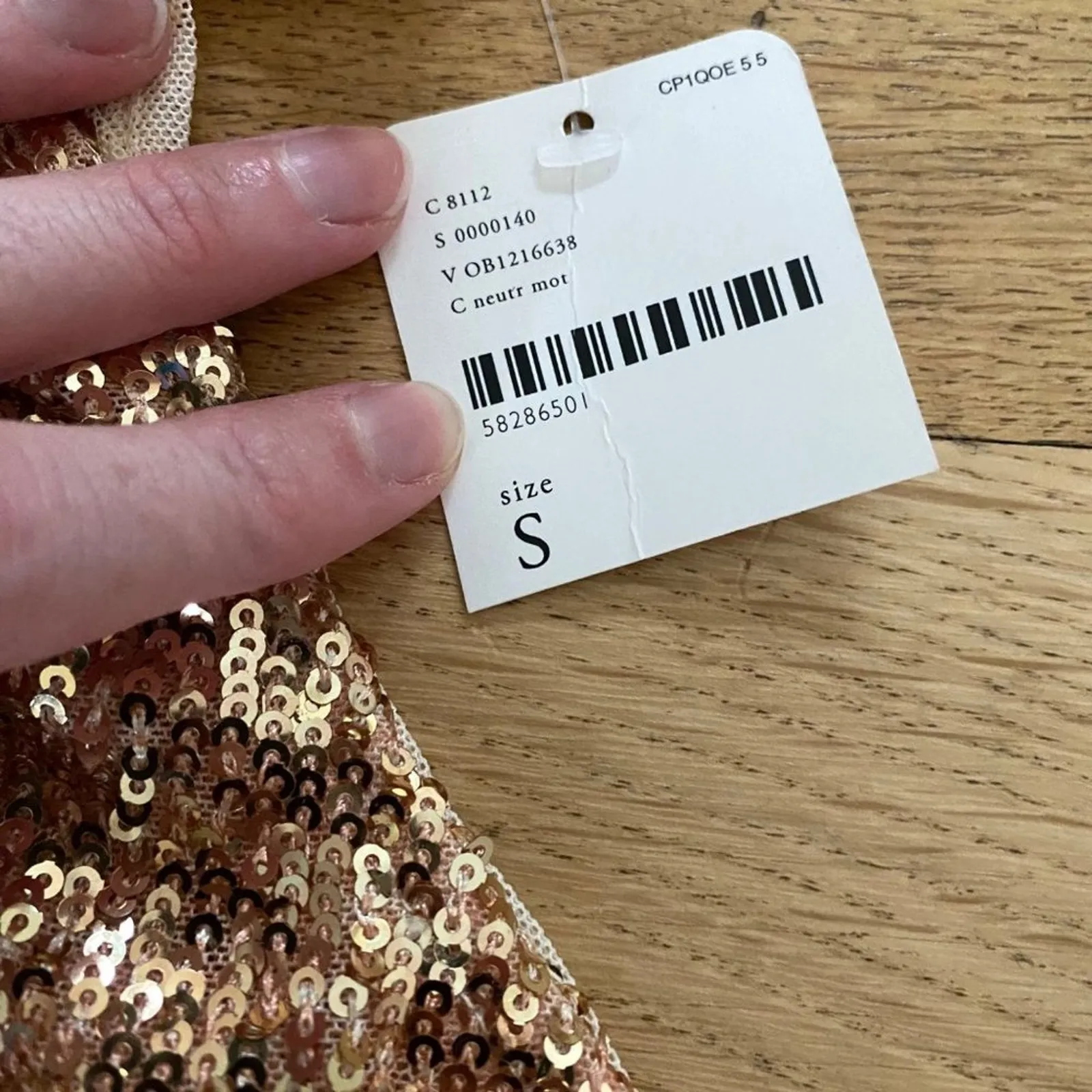 Free People Lights Out Sequin Halter Top in Rose Gold - Image 3