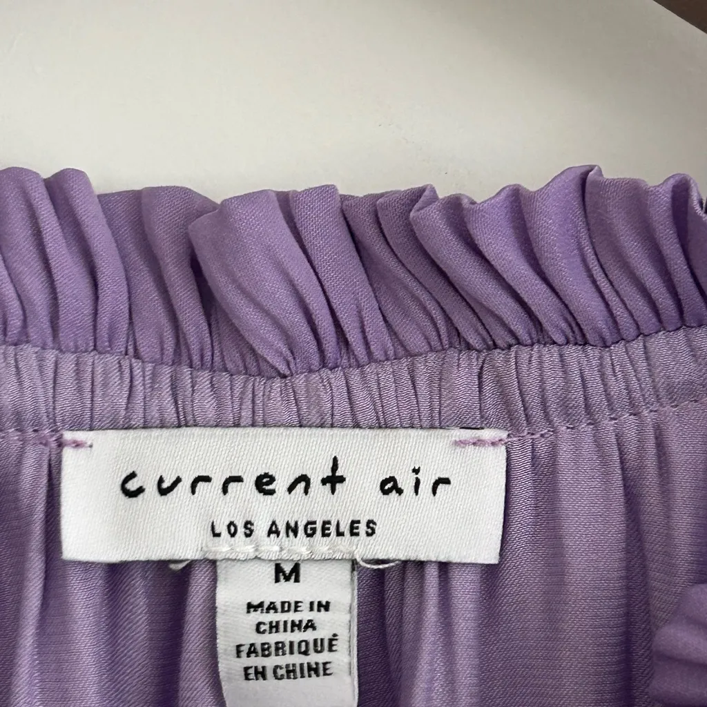 Current Air Flutter Sleeve Blouse Purple Lilac Size M - Image 5