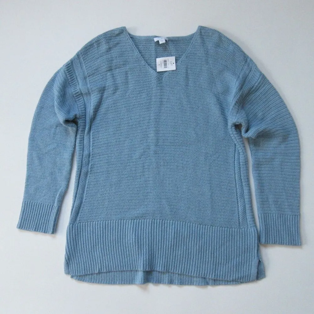 NWT J. Jill PureJill Knit Pullover in Seabreeze Cotton Cashmere Sweater XS - Image 2