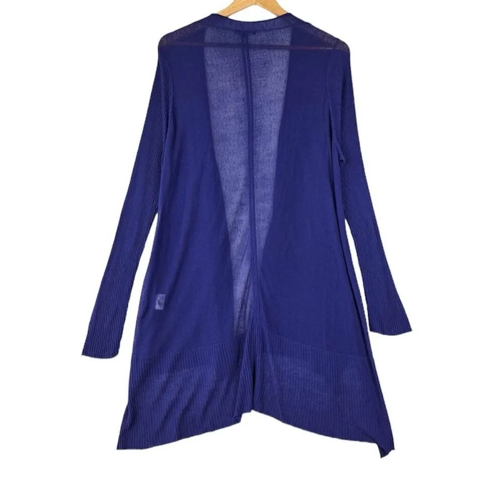 ✨Eileen Fisher Sapphire Sz Small Cardigan with Dipped Hem S2VLN-K2833✨ - Image 4