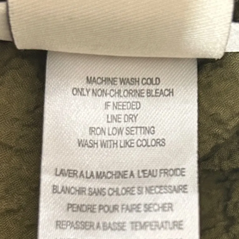 ExOfficio Women Skirt‎ XL Olive Green Smocked Waist Textured Boho Travel Earthy Size 18 - Image 6